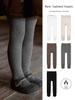 Girls' Winter Fleece-Lined Leggings - Thick Warm Tights for Kids with One-Piece Design