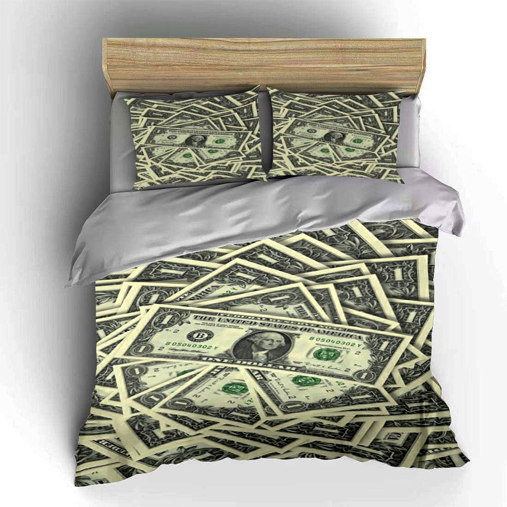 Dollar bills overlapping pattern. Bedding sets Duvet cover sets Duvet covers Pillowcases(1 * Duvet Cover 2 * Pillowcases without duvet insert)