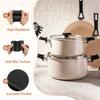 4Pcs Silicone Assist Hot Pan Handle Holder Hot Skillet Handle Covers Pot Holder Sleeve Non-Slip Heat Resistant Pot Frying Pans