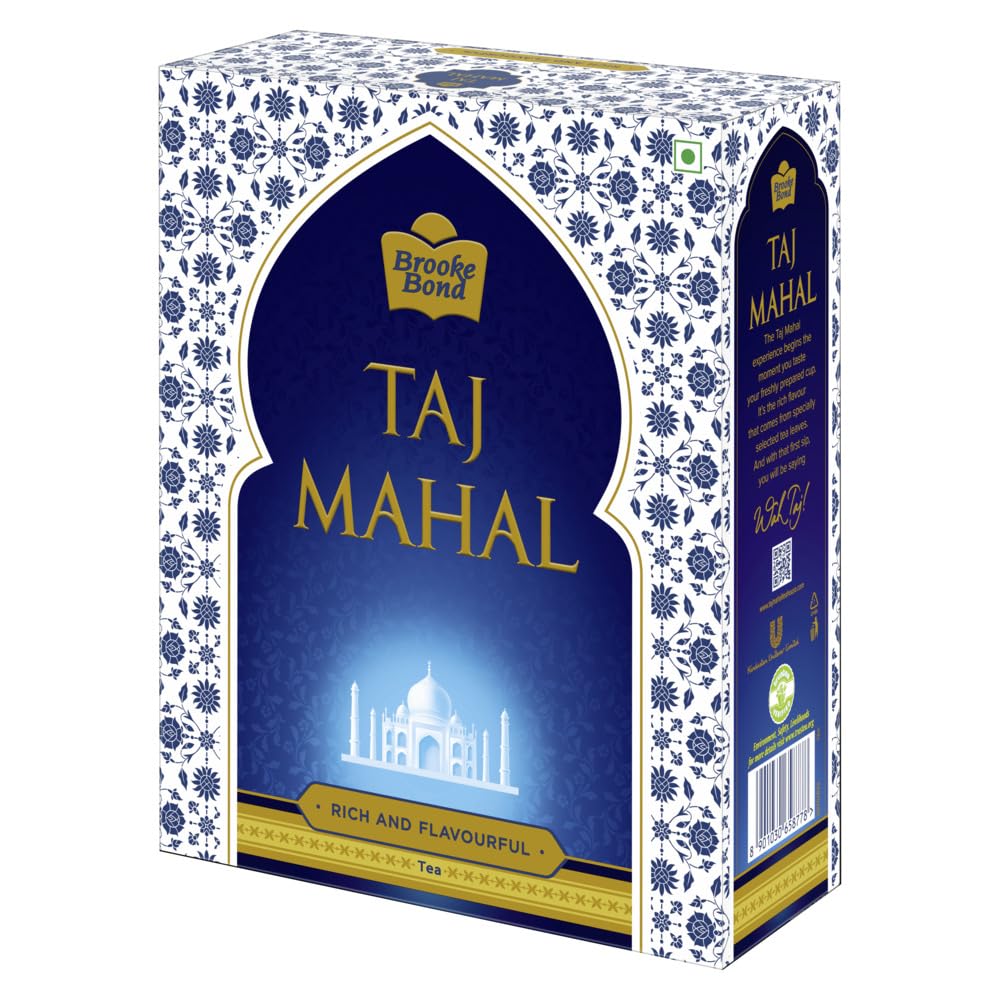 Taj Mahal Black Tea 1 kg Pack Of 1 Premium CTC Blend Rich Taste Golden Orange Brew With Uplifting Aroma For Everyday Refreshing Cup