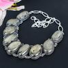 Pyrite Agate Gemstone Handmade 925 Sterling Silver Jewelry Necklace 18" KG-1650
