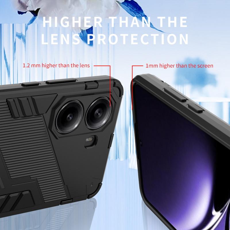 Invisible Integrated Bracket Case for Xiaomi Redmi Turbo 4 3 Redmi 14C 13 13C 12 12C Redmi A4 A3 A2 A1 KickStand Protect Cover