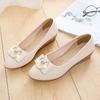 Round Toe With Medium Heels Women's Shoes Summer Work Ladies Pumps On Promotion High Quality Chic and Elegant Slip On Footwear