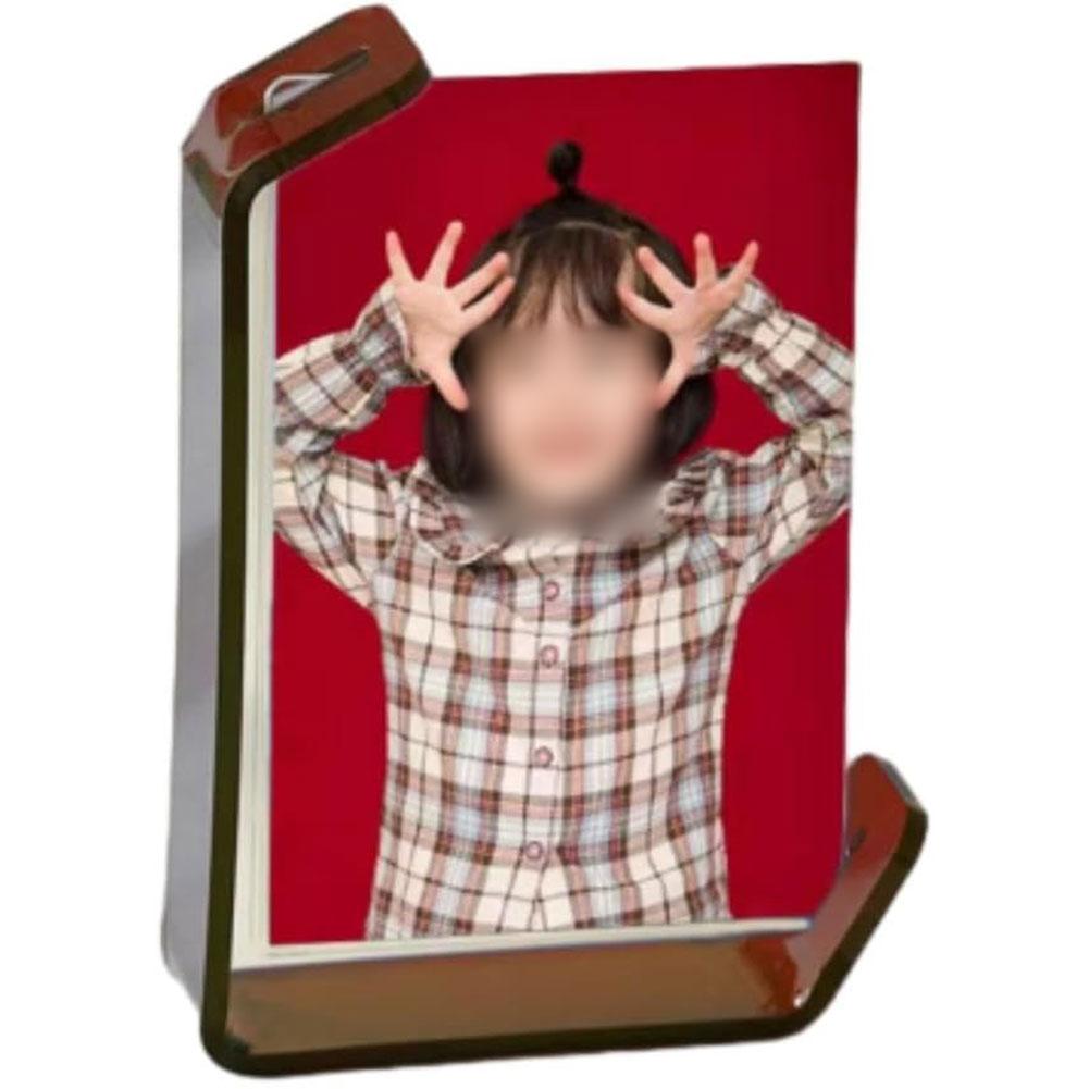 Tabletop Stands Acrylic Photo Frame For Home Decor Multicolor L Shaped Design Double Orientation Vertical And Horizontal