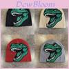 Kawaii Dinosaur Knitted Hat With Color Block Pattern For Streetwear And Winter Warmth