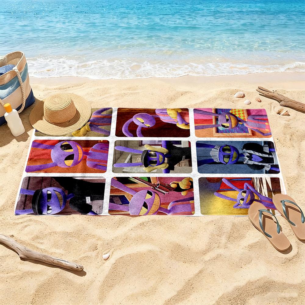 Digital Circus Beach Towel Soft Durable Quickdry Comfortable Lightweight Perfect For Traveling Yoga Camping And Swimming
