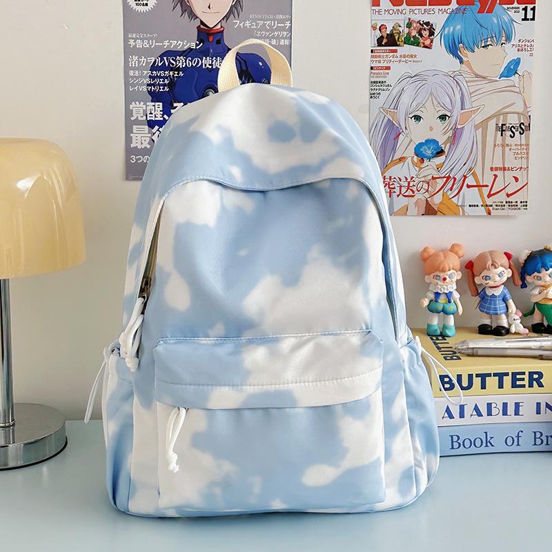 Schoolbag College Style Backpack Women's 1011 New Fashion Casual Tie-dye Travel Backpack Junior High School College Bag