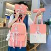 Girl Large Capacity Backpack Set  Nylon Lightweight Elementary School Bag for School Start Season Multipurpose Handbag