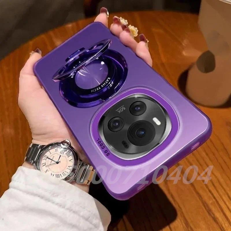 Note 50 Pro Laser Matte Hard Ring Magnetic Bracket Case on For Infinix Note 50 Note50 Pro Hot 50 Pro Plus 50i 4G 5G Stand Cove