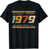 Καλοκαιρινή Ανδρική Μπλούζα T-shirt Vintage 1979 Εκτύπωση T-shirts Oversized T Shirt Top Ανδρικά Ρούχα Εξωτερικού Χώρου Streetwear Κοντομάνικο Πουλόβερ