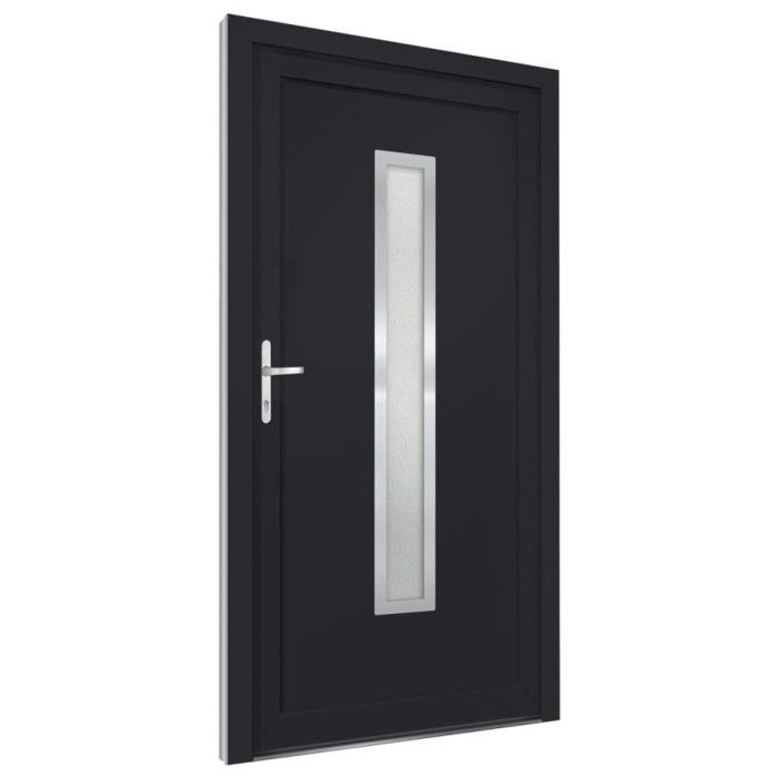 VidaXL Porte d'entrée anthracite 98x190 cm PVC 3187898