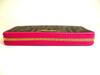 Authentic FENDI Zucca Khaki Canvas Shocking Pink Leather Round Zip Long Wallet #a221  Refurbished