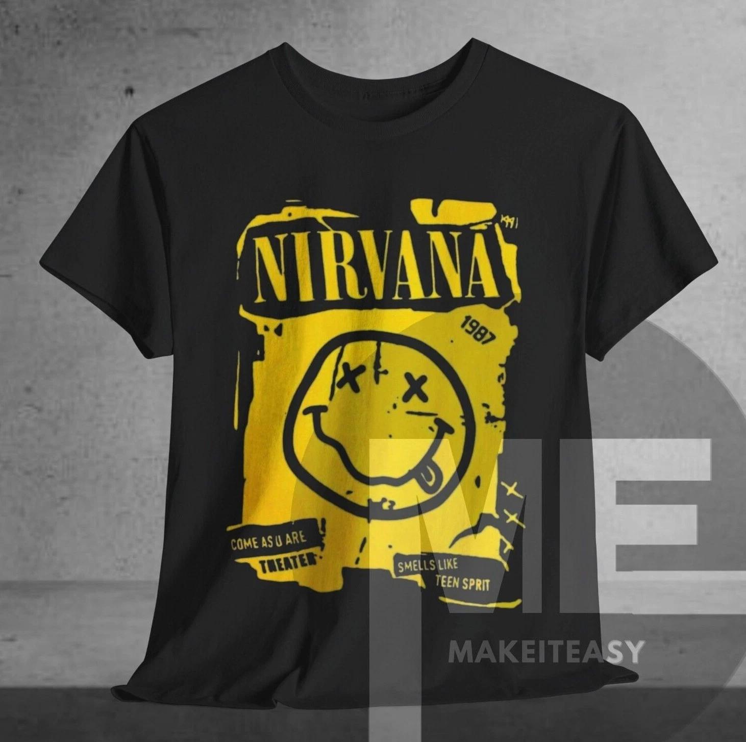 Men s and Women s T-shirts Nirvana Smells like Teen Sprit Come as you are T-shirt Tee fan gift XXXL