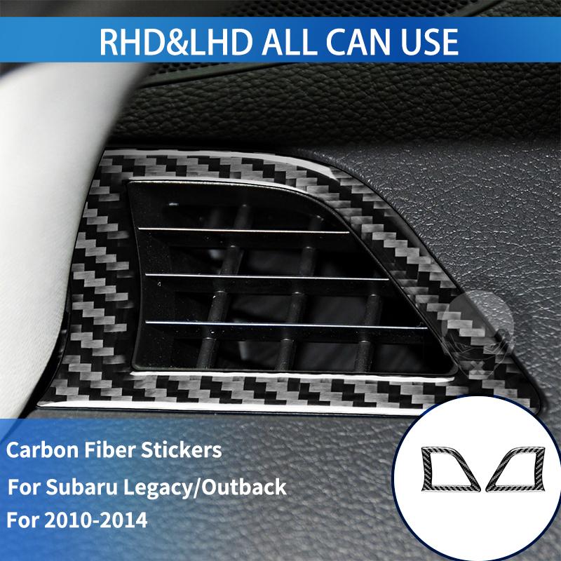 For Subaru Legacy Outback 2010-2014 Carbon Fiber Stickers Central Control Gear Shift Knob Box Panel Car Interior Accessories