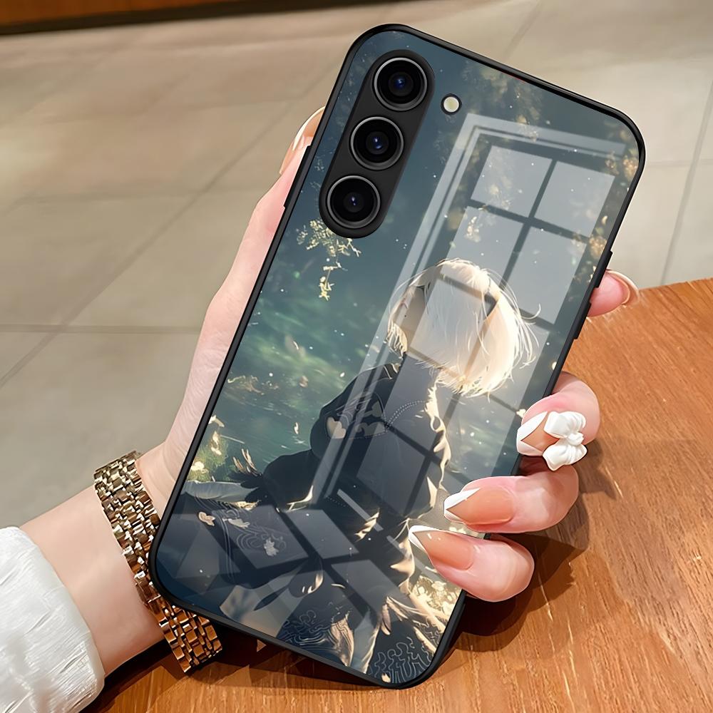 Nier Automata Game Phone Case For Samsung S26 S25 Edge Ultra S23 S22 S21 S20 Ultra Plus S24 Fe A54 A53 A25 Glass Cover