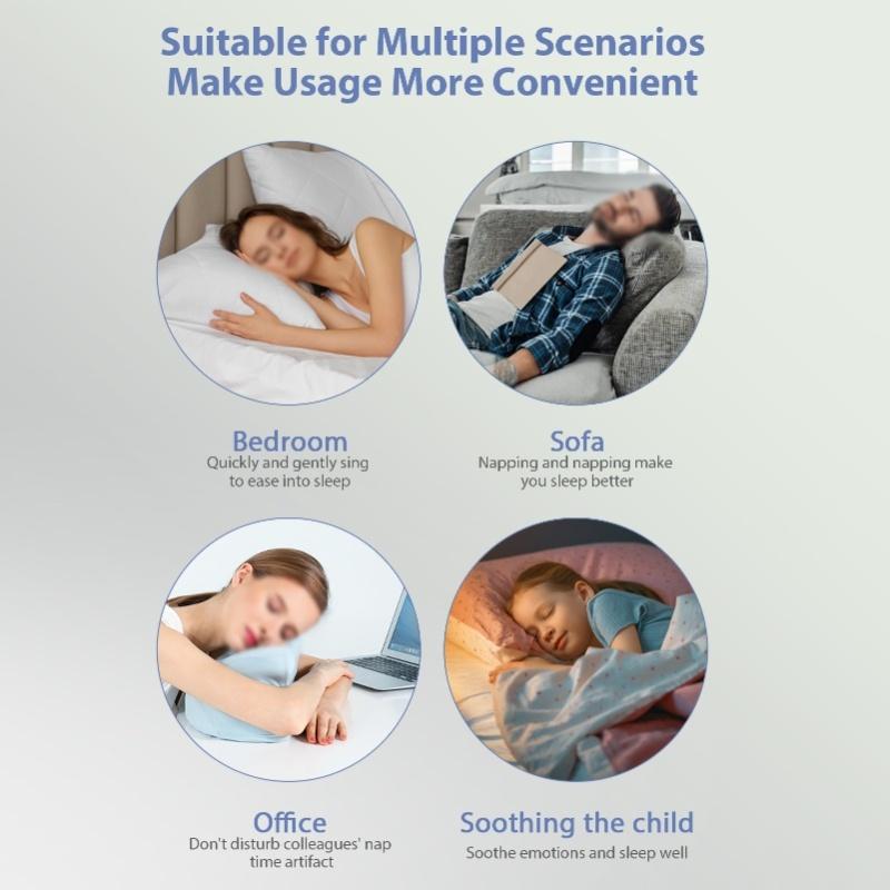 Bone Conduction Speaker Under Pillow Speaker Mini Portable White Noise Machine Under Pillow Improve Sleep Travel Music Box For