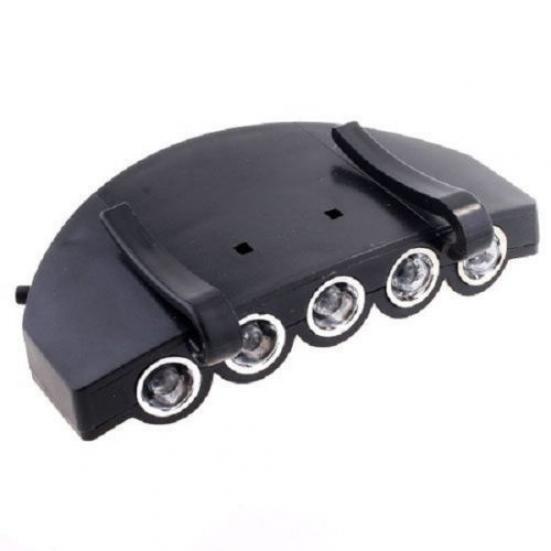 Buy 5 LED Cap Hat Brim Clip Light Lamp Hunting Fishing Cycling Headlamp ...