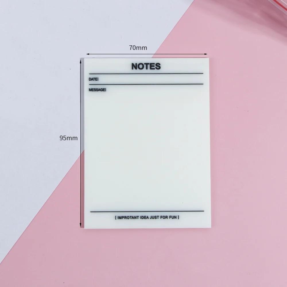 

50 листов, прозрачный ПЭТ, водонепроницаемый блокнот для заметок, мини-блокнот для студентов, сотрудников, канцелярские принадлежности, портативный блокнот