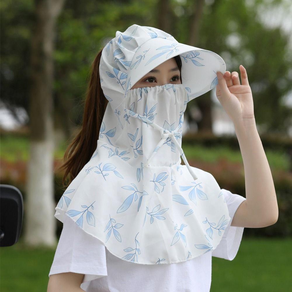Fashion Quick Dry Face Mask Sun Hat Wide Brim Anti Uv Fisherman Hat Breathable Adjustable Face Cover Headwear Outdoor