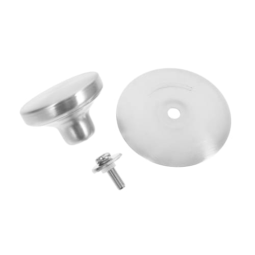 LALADEFIEE 2-Piece Replacement Pot Handles, Lid Knobs, Heat-Resistant Plastic, Boston Shape, 5.6*4*2.6cm (Silver)