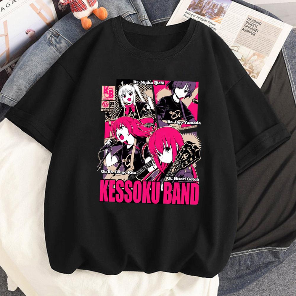 

Футболка Bocchi the Rock для подростков 2000-х каваи Гранж 80-е Панк Винтажная футболка Готика хип-хоп Y2k Панк Классический Гранж 4XL