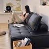 Minimalist Tech Fabric Double Module Sofa for Small Apartments