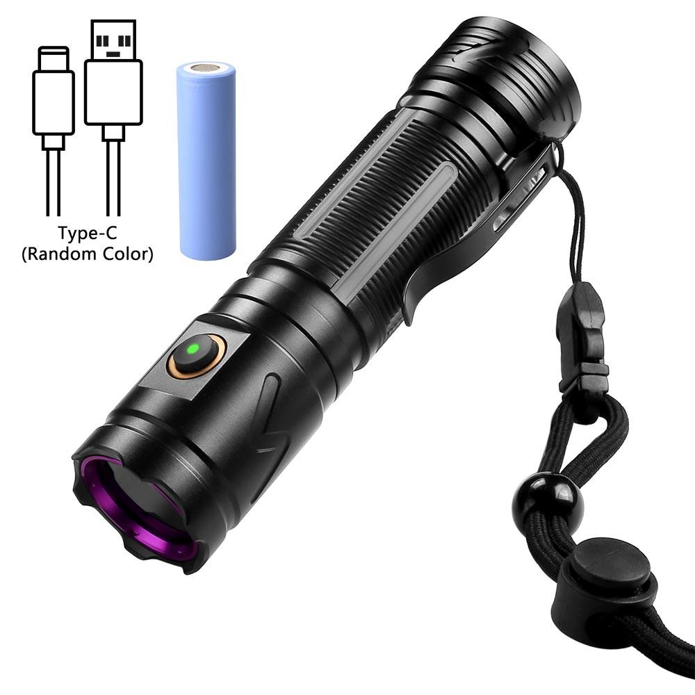 30W UV Flashlight 365nm Black Mirror Torch 3led Flashlamp Ultraviolet Ink Dryer Money Fluorescer Detector Purple Light Torch