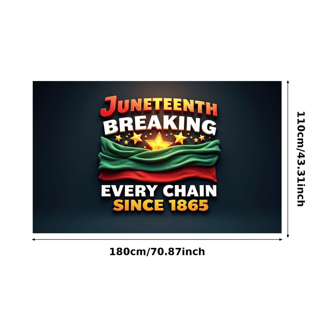 Тканевый баннер Баннер мероприятия в честь Дня освобождения рабов (Juneteenth) Исторический баннер для исторического commemoration Дня памяти