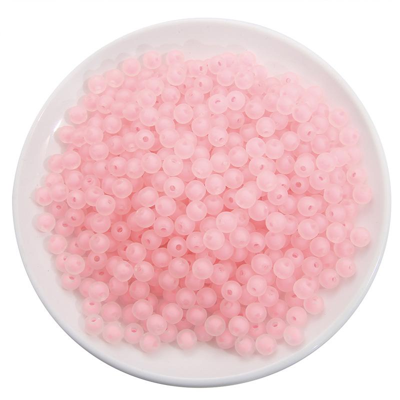 Frosted Acrylic Round Beads for DIY Jewelry and Beading Accessories