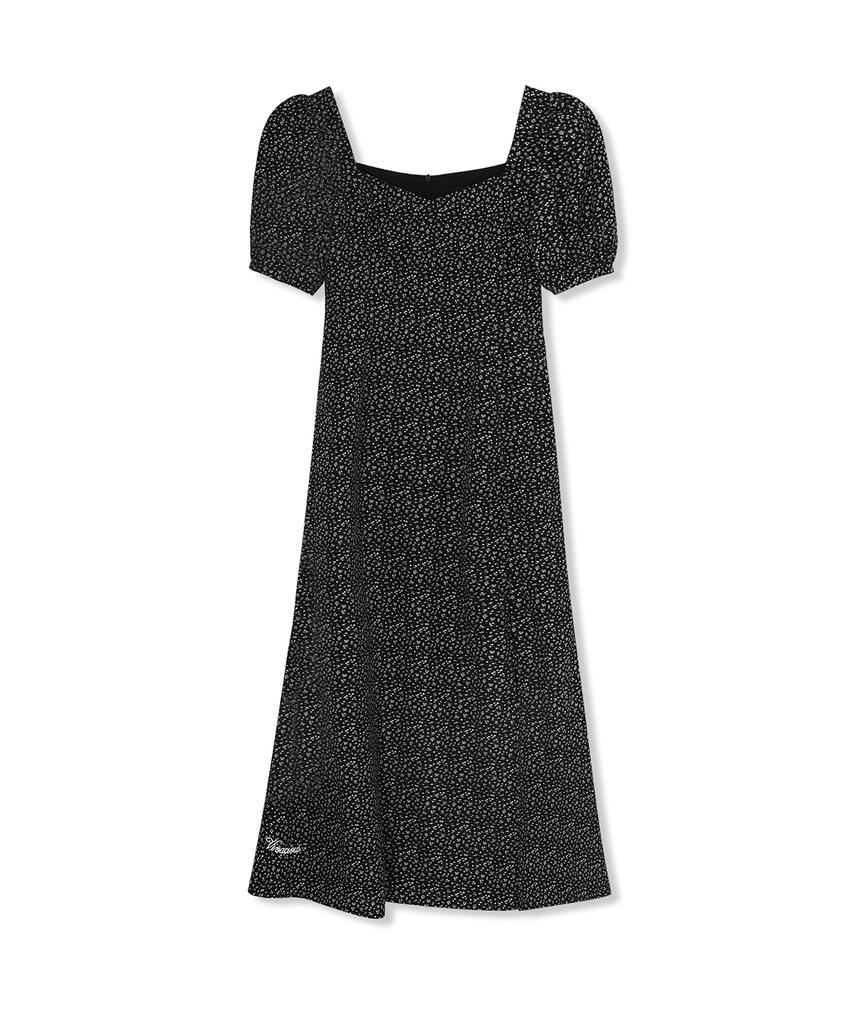 VIVACIOUS Heart Slit Long Dress Black