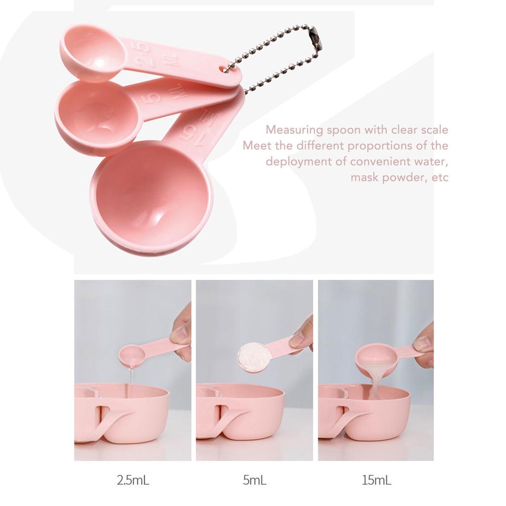 3 Sets DIY Face Mask Bowl Set Brush Measuring Spoon Sheet Mask Face Mask Mixing Bowl Set