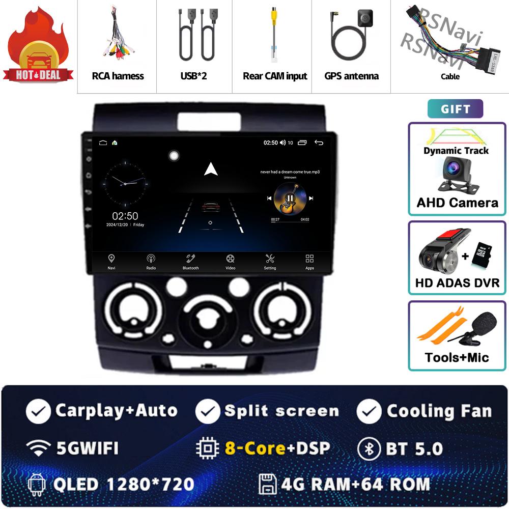 Android 14 DSP Car Radio For Ford Everest Ranger Mazda BT50 BT-50 2006 2007 - 2010 GPS Navigation Multimedia Video Player Stereo