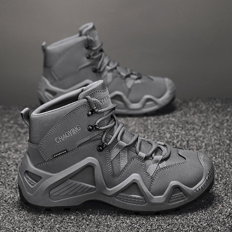 High-top Tactical Shoes Wear-resistant Desert Boots Outdoor Combat Boots Casual Training Boots Breathable Sports Shoes