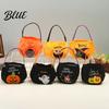 Strong Hand Cord Candy Bag Halloween Trick or Treat Bucket 9.8x5.9 Inch Pumpkin