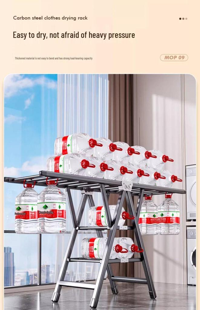 Indoor Foldable Clothes Drying Rack: Floor-Standing Design for Home, Balcony, Bedroom, Baby Clothes and Quilts