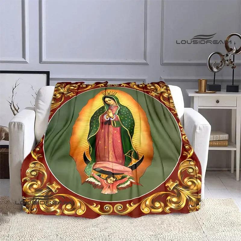 Virgin Mary Faith Print Blanket Flannel Soft Comfort Blanket Home Travel Blanket Kids Warm Blanket picnic blanket birthday gift