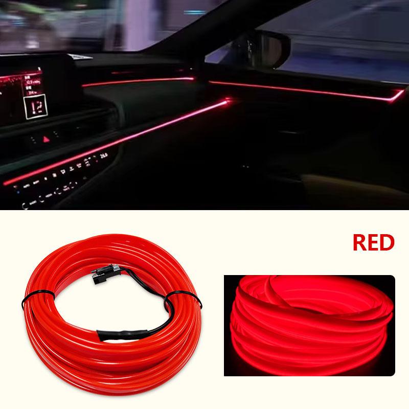 1M/3M/5M LED Car Interior Decoration Light EL Wiring Neon Strip For Auto DIY Flexible Ambient Light USB Party Atmosphere Lamp