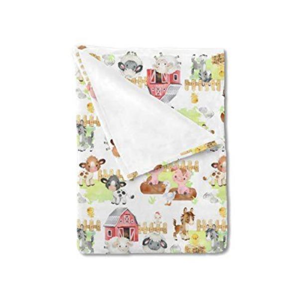 Cartoon Pig Print Flannel Blanket Sofa Nap Blanket Sheet Bedspread Blanket