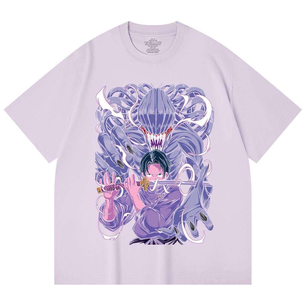 230 Gsm 100% Cotton Jujutsu Kaisen V52 Yuta Print Unisex Heavy Cotton T Shirt
