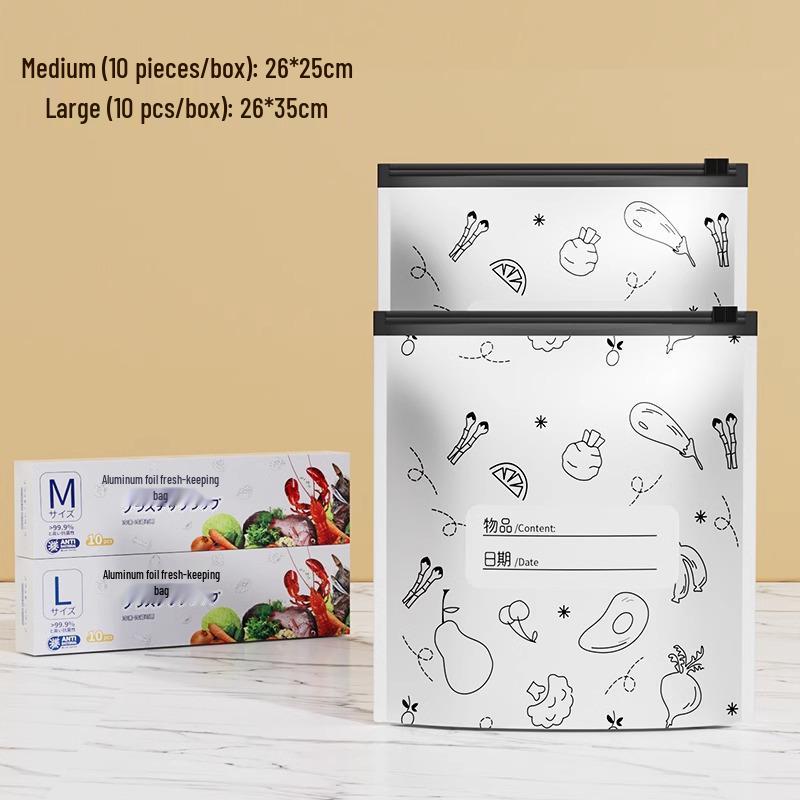 Potravinářské hliníkové fóliové zipové úložné sáčky pro uchovávání čerstvosti, mrazení masa a zeleniny
