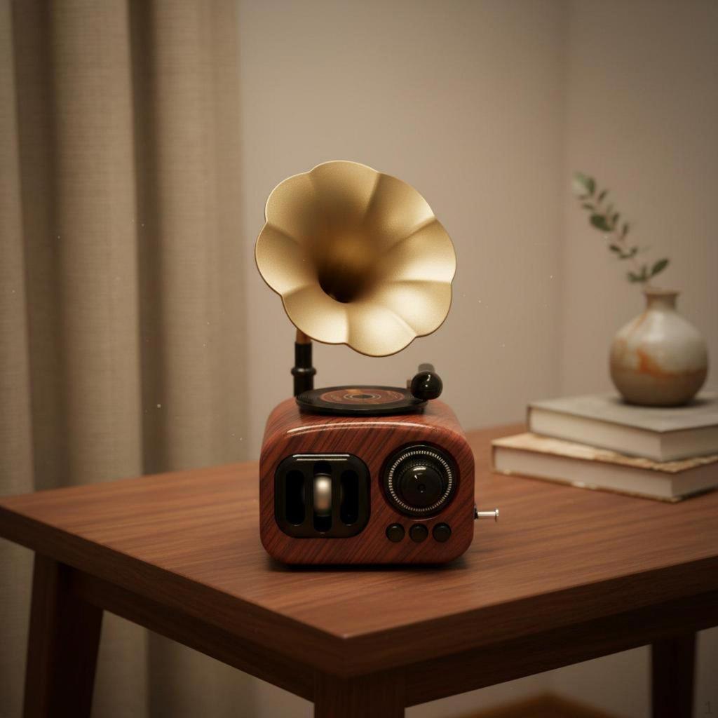Vintage Gramofoon Muziekdoos Nostalgische Aantrekkingskracht Fonograaf Veelzijdige Decoratie