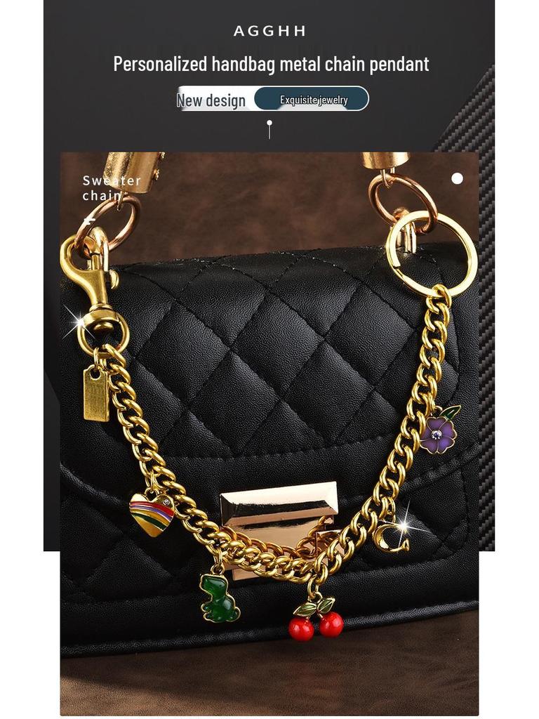 Flashing Cherry Keychain & Bag Charm - Multicolor Fashion Accessory