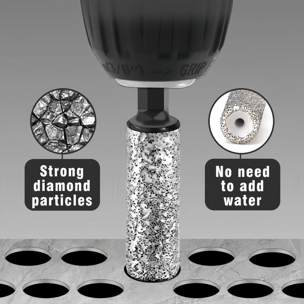 1pc /3pcs Marble Tile Hole Opener Dry-drilling Tile Drill Bit Drill Bit Grinding  Drill Bit Tool