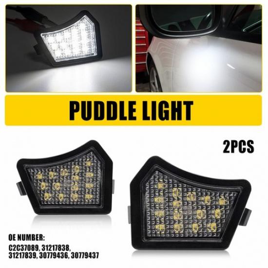 

LED Pair Mirror Brighter Under Puddle For Volvo Light White S60 V60 II 2010-2018