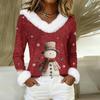 Long Sleeve Shirts For Women Cute Tops Christmas Prints Tees Blouses Casual Plus Size Basic Tops Pullover