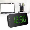 LED Digital Alarm Clock Portable Desk Clock with Snooze for Bedroom Home TravelGreen