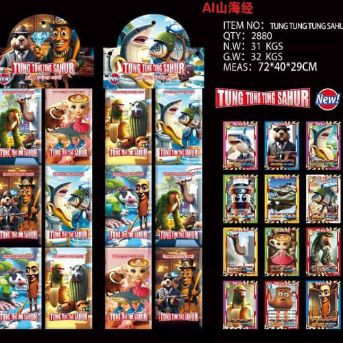 Tuntun Tun Saful Italian Brain Lot Battle Cards, Collectibles, Toys, Kids, Boys, Gifts, Blind Box, Character