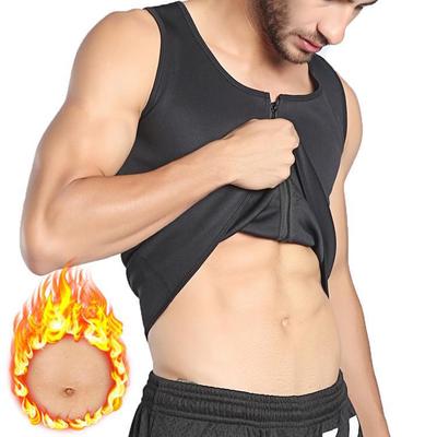 Herren Selbstwärmende Reißverschluss Schweißweste für Fitness