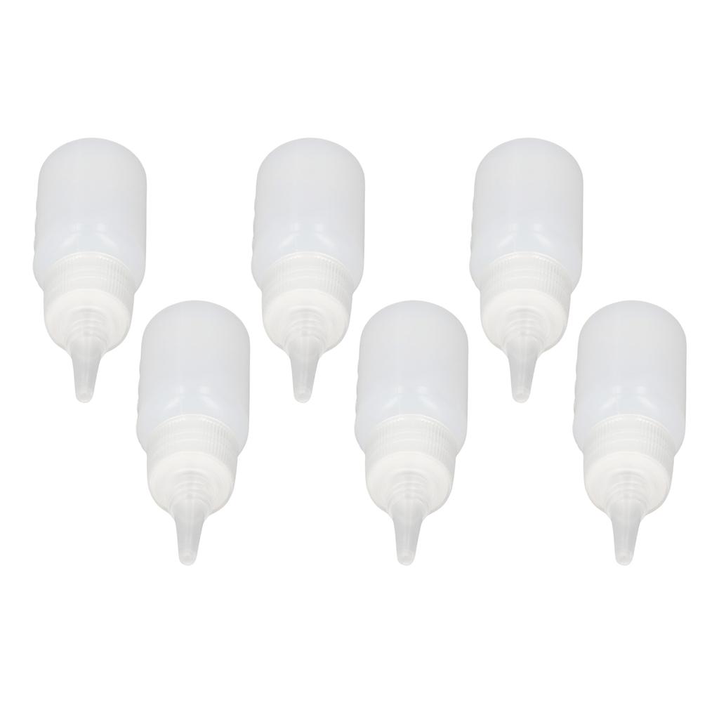 100 Stück Plastik-Quetschflaschen 20ml mit Skalen-Spitzenkappe für flüssige Gewürze, Soßen, Farbe, Öl, Kleber, Zuckerguss, Backen, Kunst, Handwerk