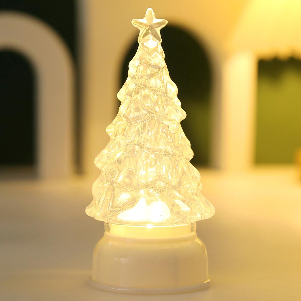 Luminous Santa Claus Snowman Party Supplies Desktop Ornaments Small Night Lamp Cross-border Christmas Decorations, Candle Lights